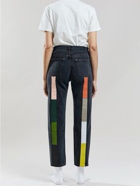 Still Here Tate Hand-Painted Stripe Jeans